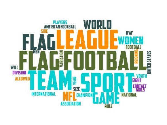 Flag Football Typography Sublimation