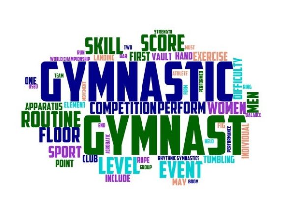 Gymnastics Typography Sticker