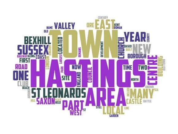 Hastings Typography Tie Dye: A Beautiful Wordcloud for Creative Expression