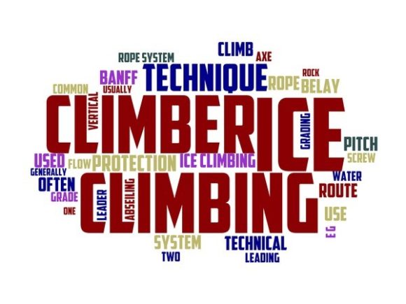 Ice Climbing Typography Banner