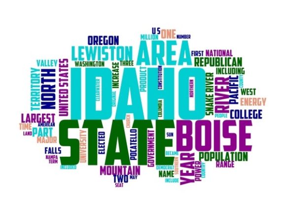 Idaho Typography Background